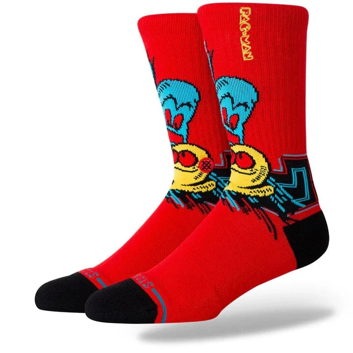 Stance Red / Large (Men 9-13) Stance Pac-Man Waka Waka Waka Socks