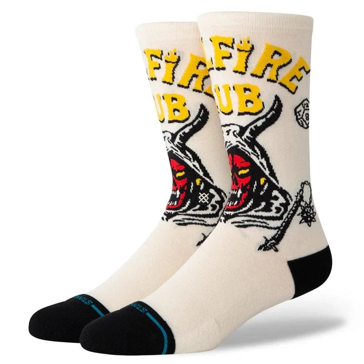 Stance White / Large (Men 9-13) Stance Stranger Things Hellfire Crew Socks