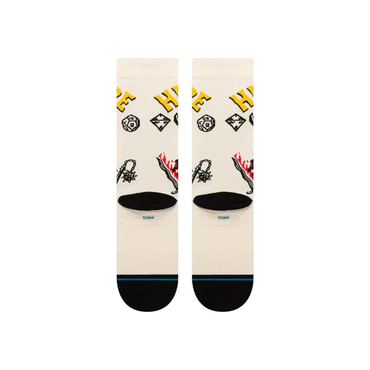 Stance White / Large (Men 9-13) Stance Stranger Things Hellfire Crew Socks