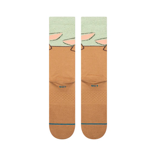 Stance Star Wars Grogu Hungry crew socks with plush fabric and seamless toe for comfort.