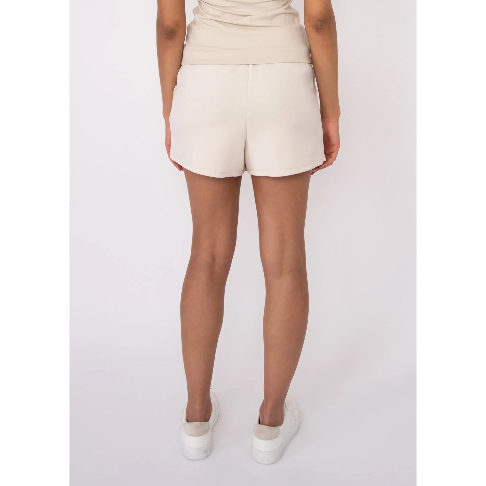 Starry Soft Knit Skort in cream, back view showing soft knit fabric and relaxed summer fit.