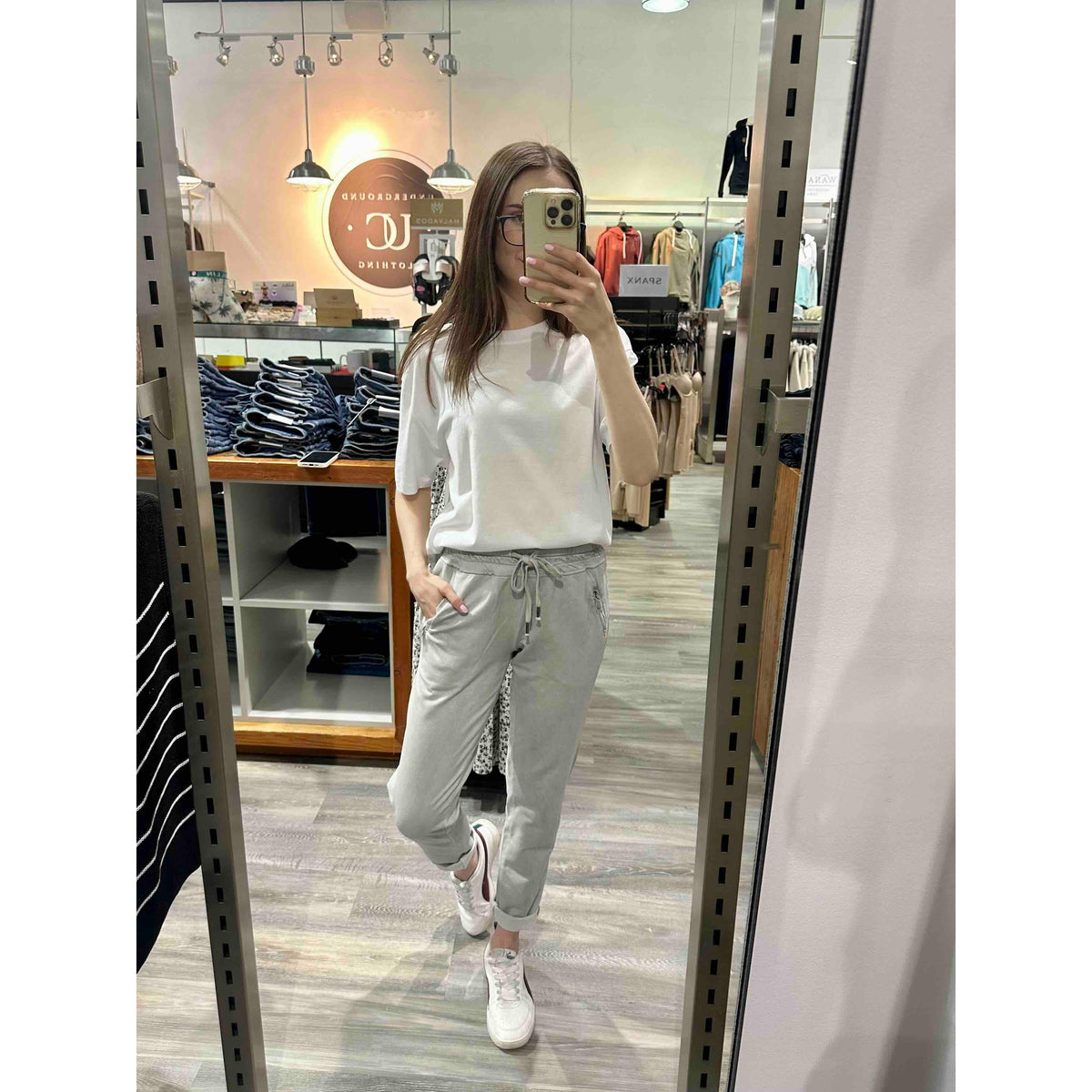 Suzy D Bailey Vintage Wash Side Zip Jogger