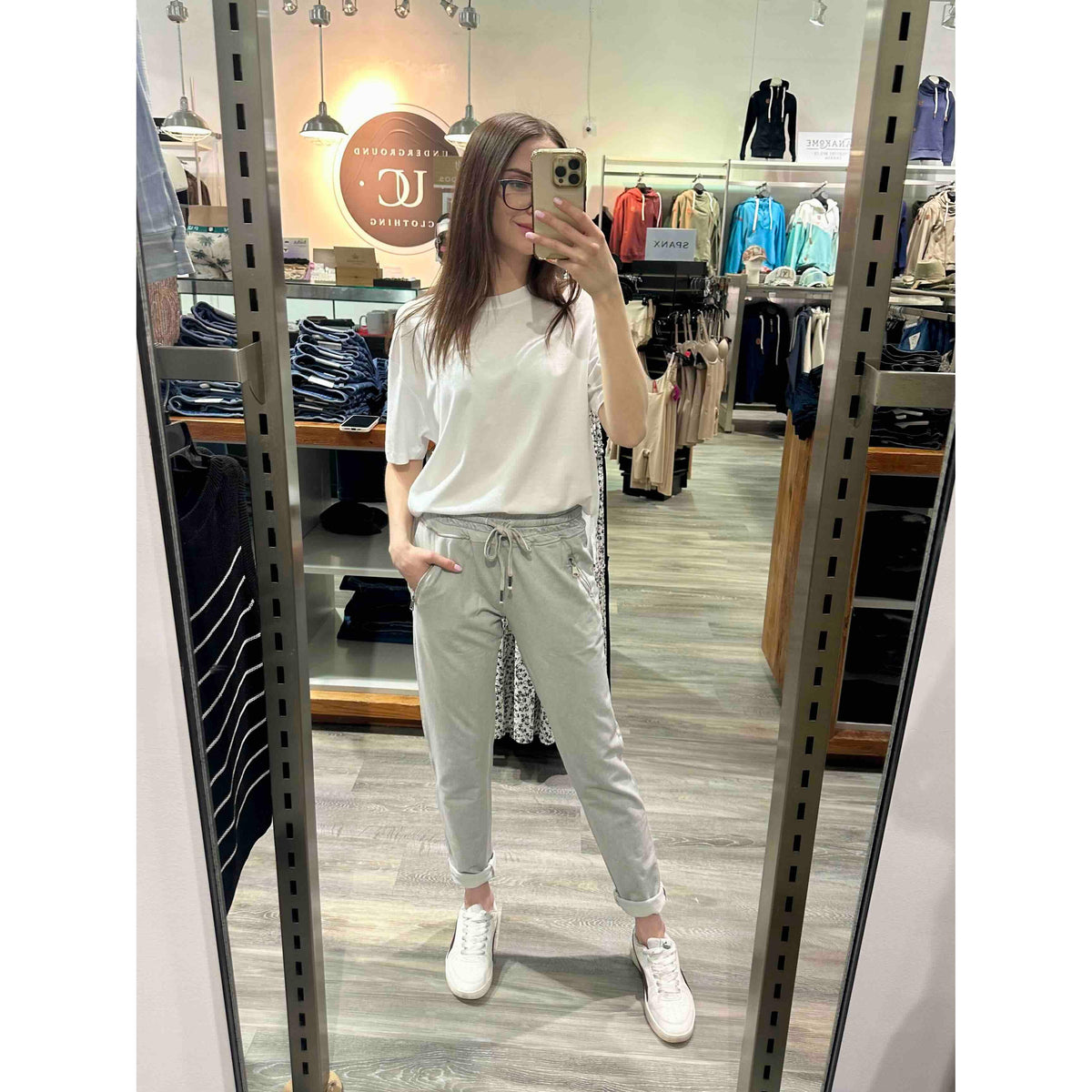 Suzy D Bailey Vintage Wash Side Zip Jogger