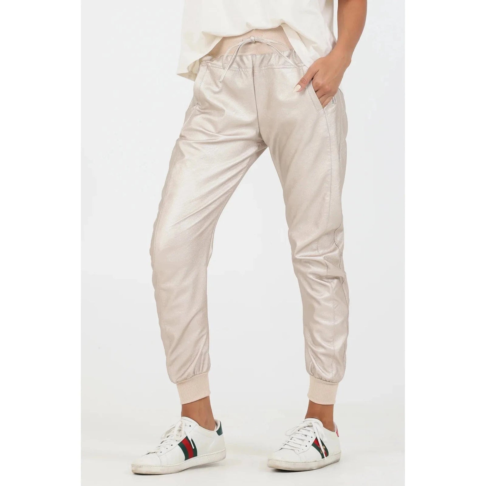 Suzy D Suzy D Vegan Leather Joggers