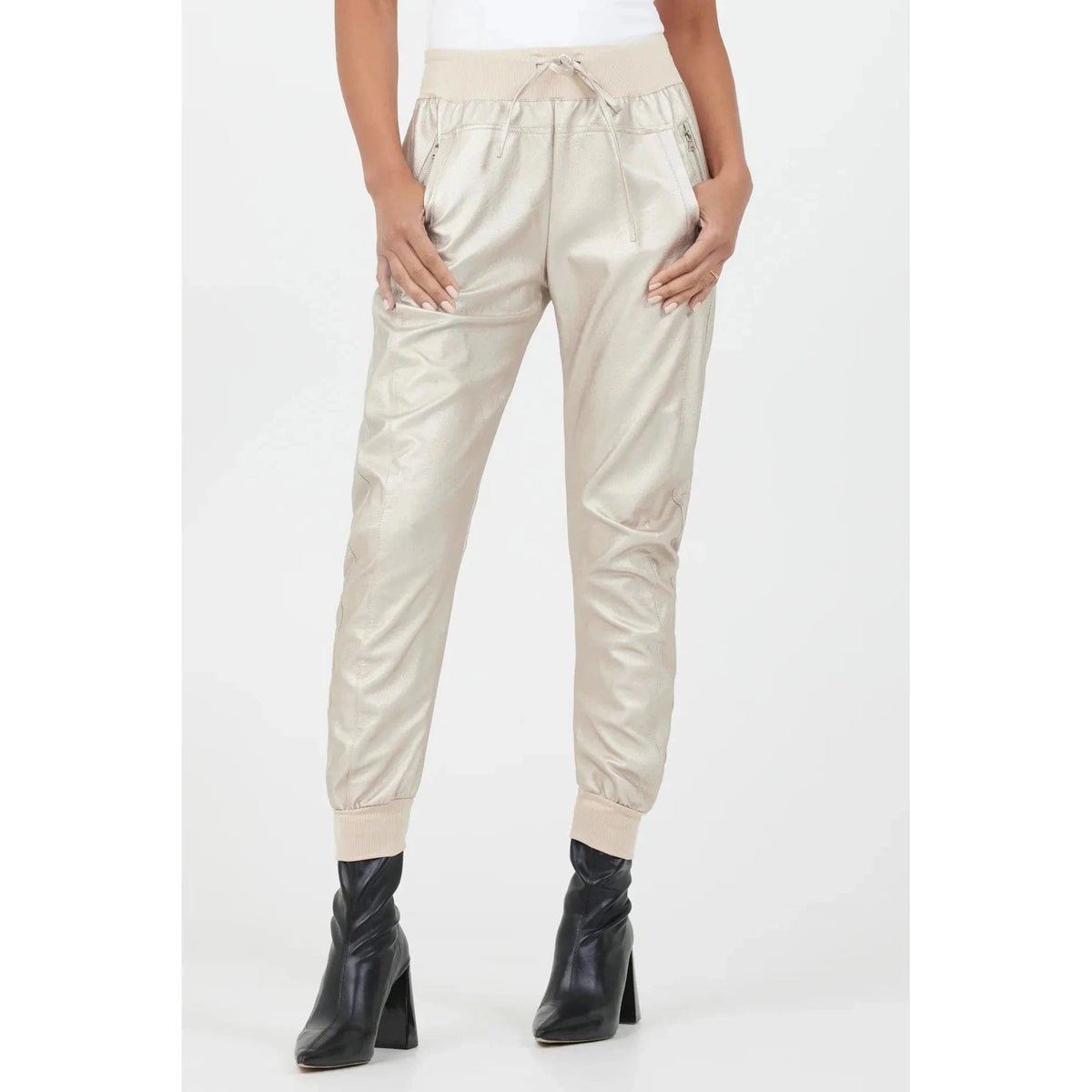 Suzy D Suzy D Vegan Leather Joggers