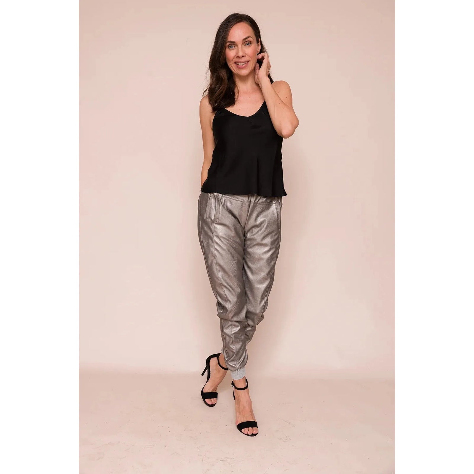 Suzy D Suzy D Vegan Leather Joggers
