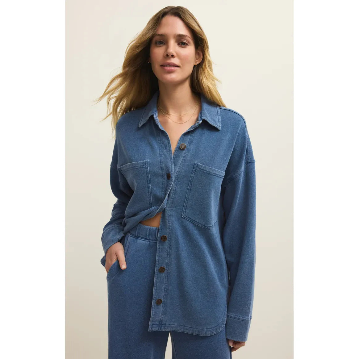 Z Supply All Day Knit Denim Jacket