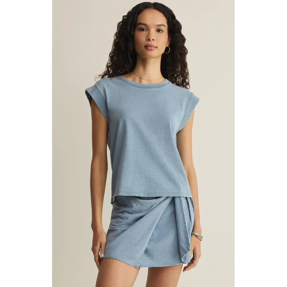 Z Supply Camino Denim Jersey Top