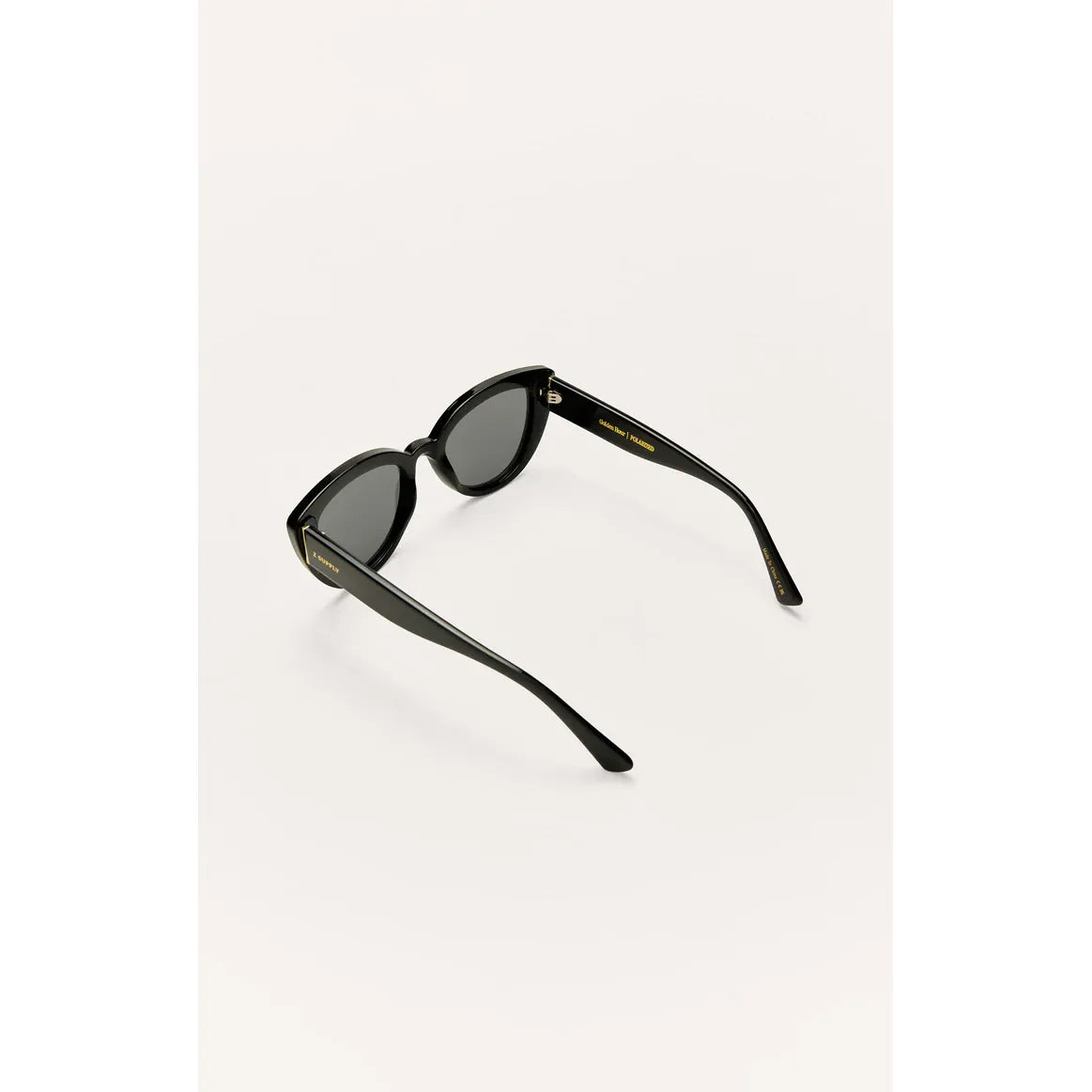 Z Supply Golden Hour sunglasses with black injected nylon frame and polarized lenses, medium fit, UV protection