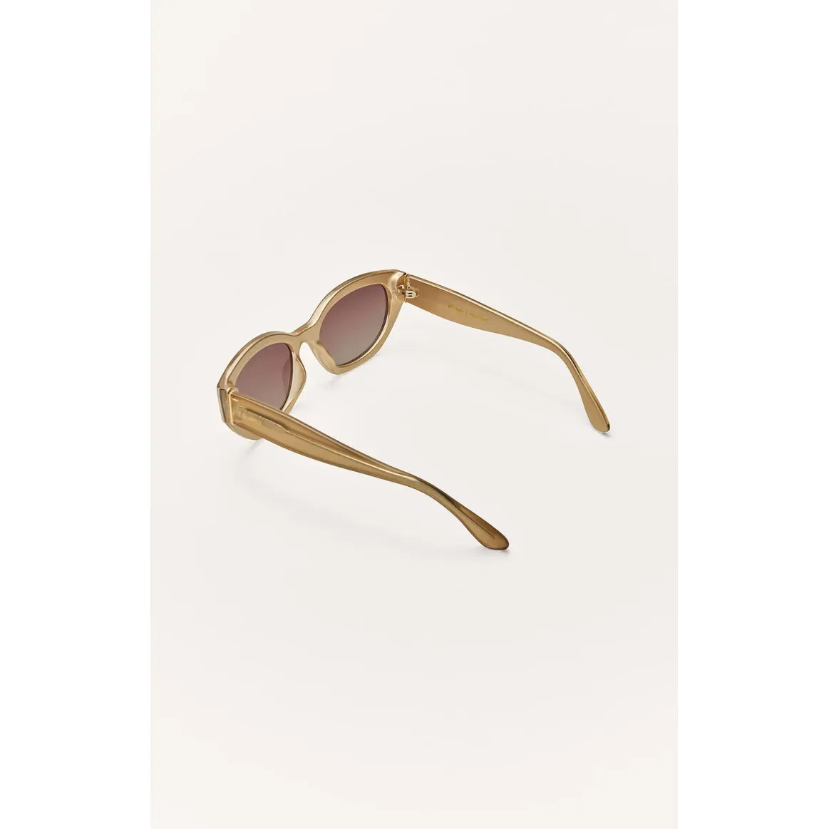 Z Supply Mirage sunglasses in amber injected nylon frame with polarized lenses, medium square fit.