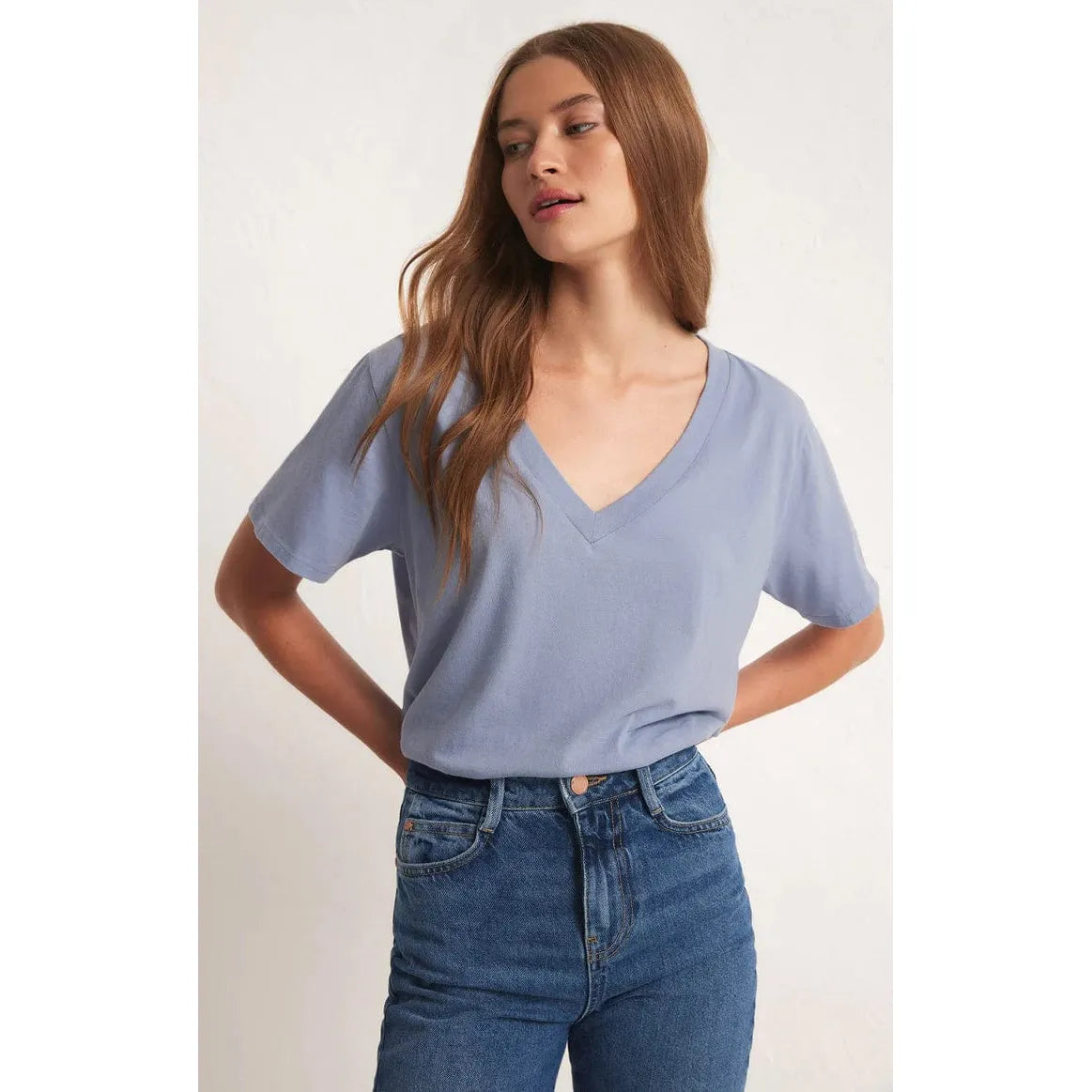 Z SUPPLY Stormy / XS Z Supply Girlfriend V-Neck Tee