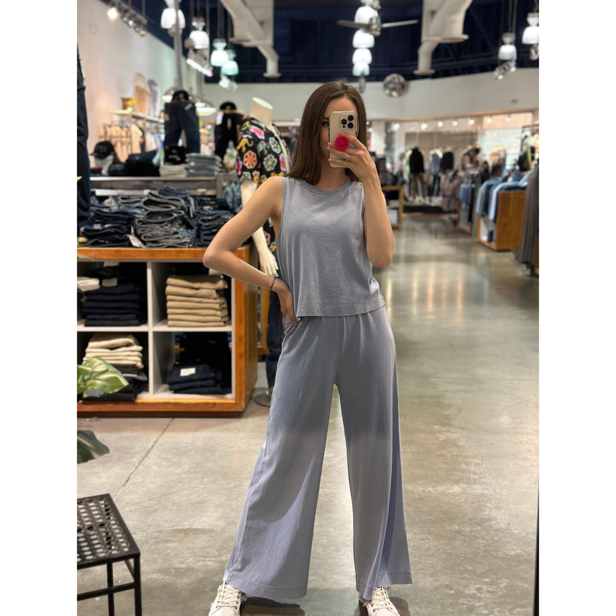 Elevate your casual look with the Z Supply Sloane Washed Jersey Tank, featuring a soft, lightweight feel and denim look.