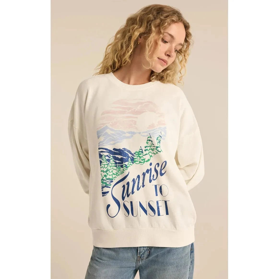Z SUPPLY Sea Salt / XS Z Supply Sunset Sunday SweatShirt