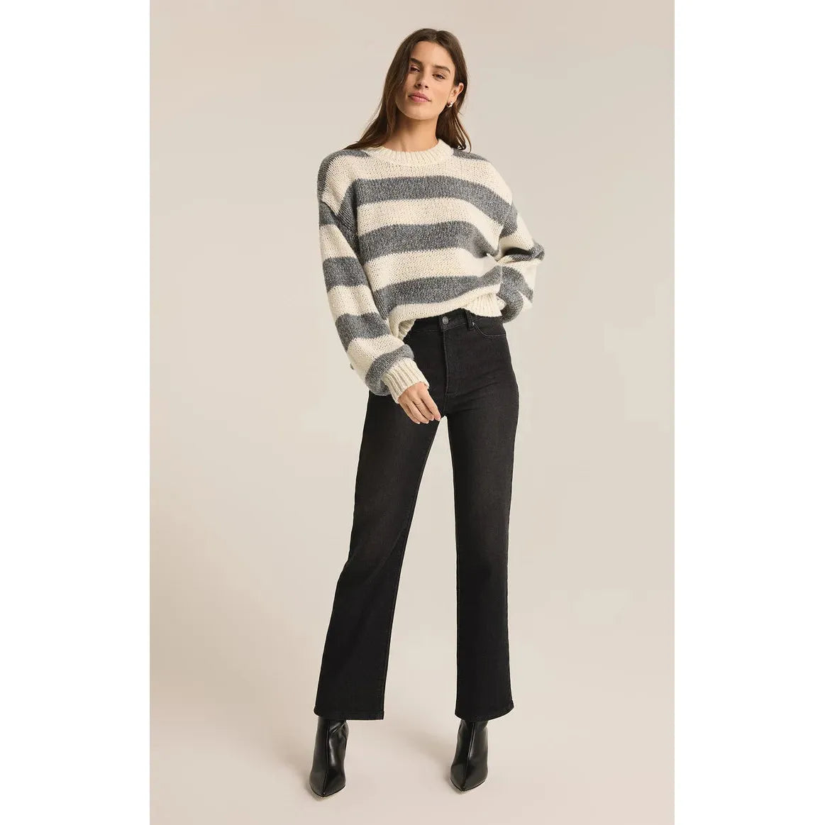 Z Supply Anders Stripe Crew Neck Sweater