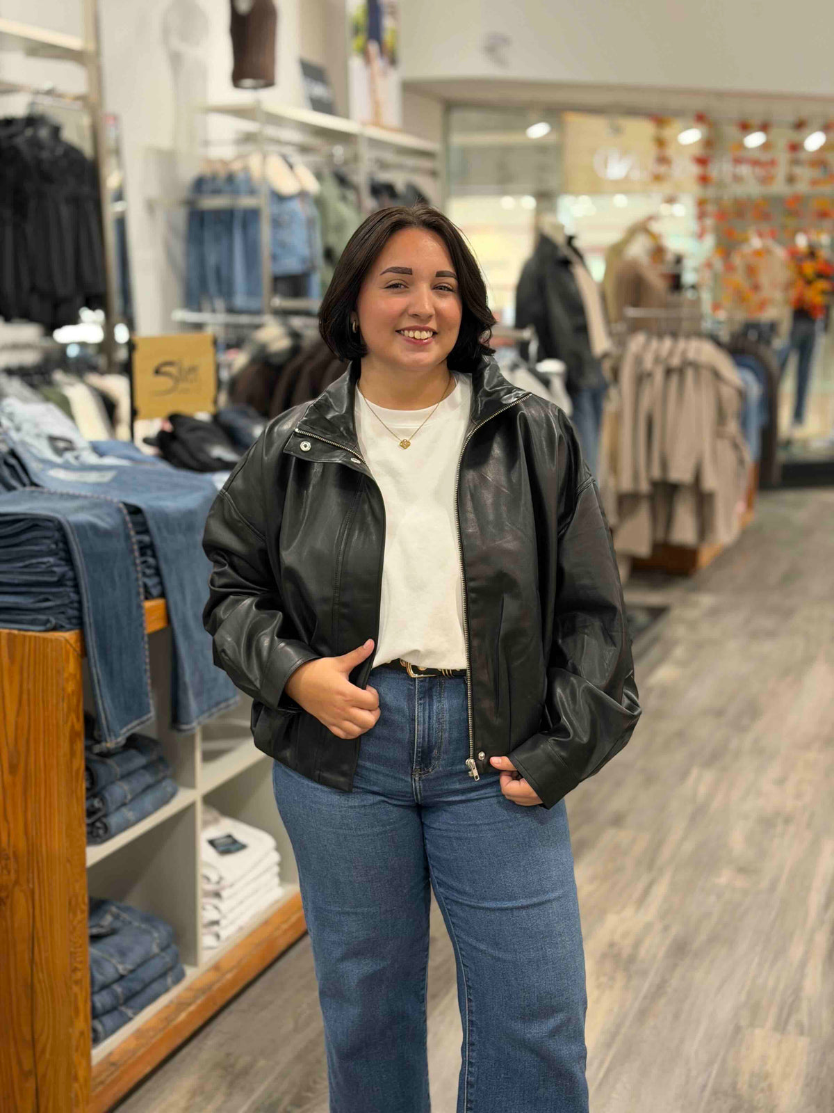 Z Supply Corin Faux Leather Bubble Jacket