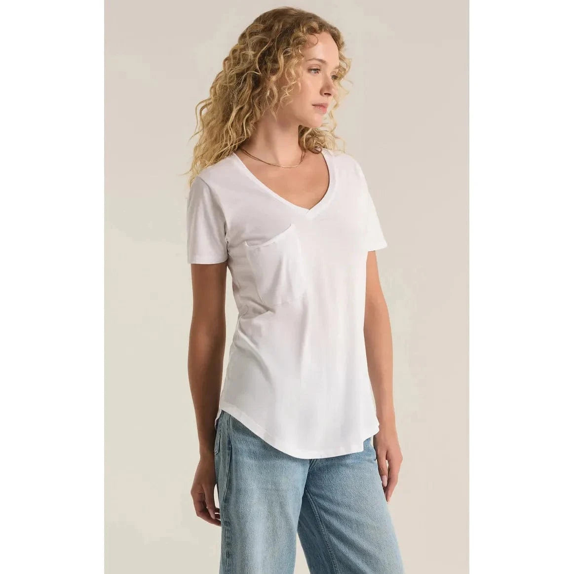 Elevate your style with the Z Supply Pocket Tee, a versatile wardrobe staple in classic white for any occasion.