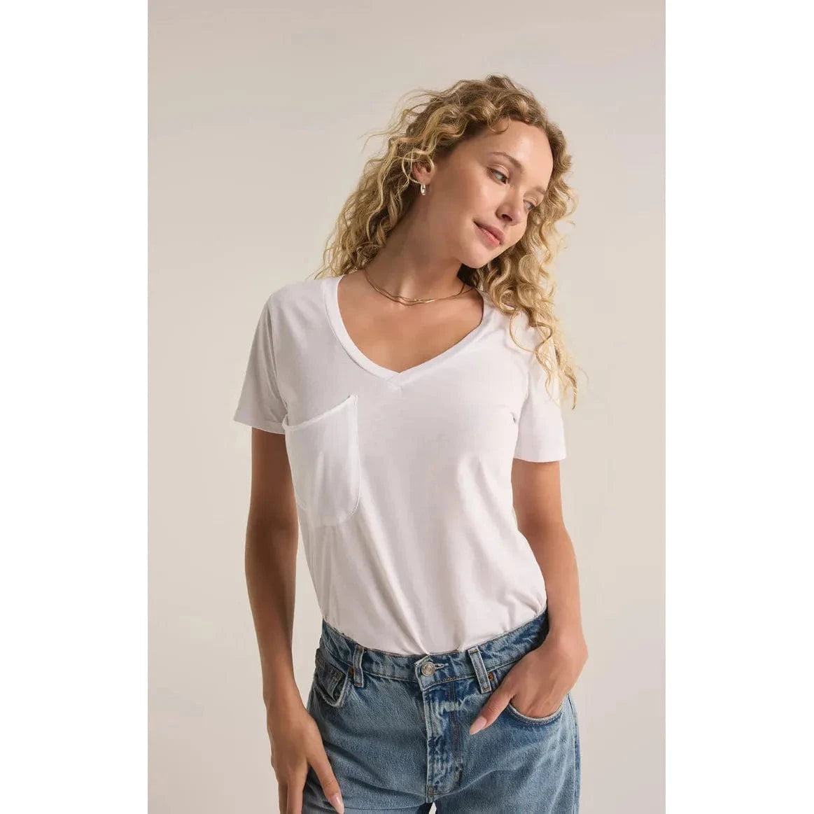 Z SUPPLY White Pocket Tee