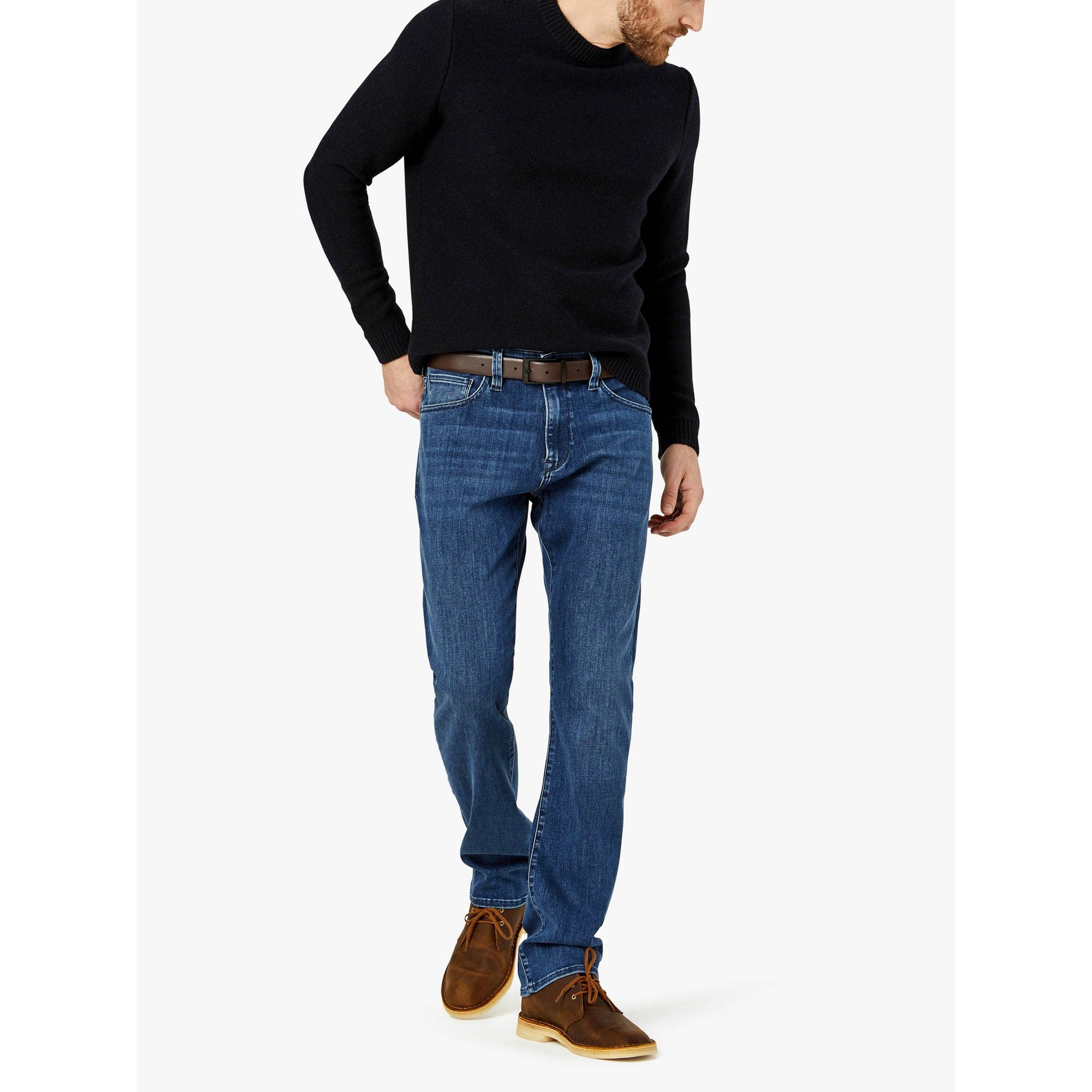 34 HERITAGE Classic Fit Dark Blue Refined Jeans