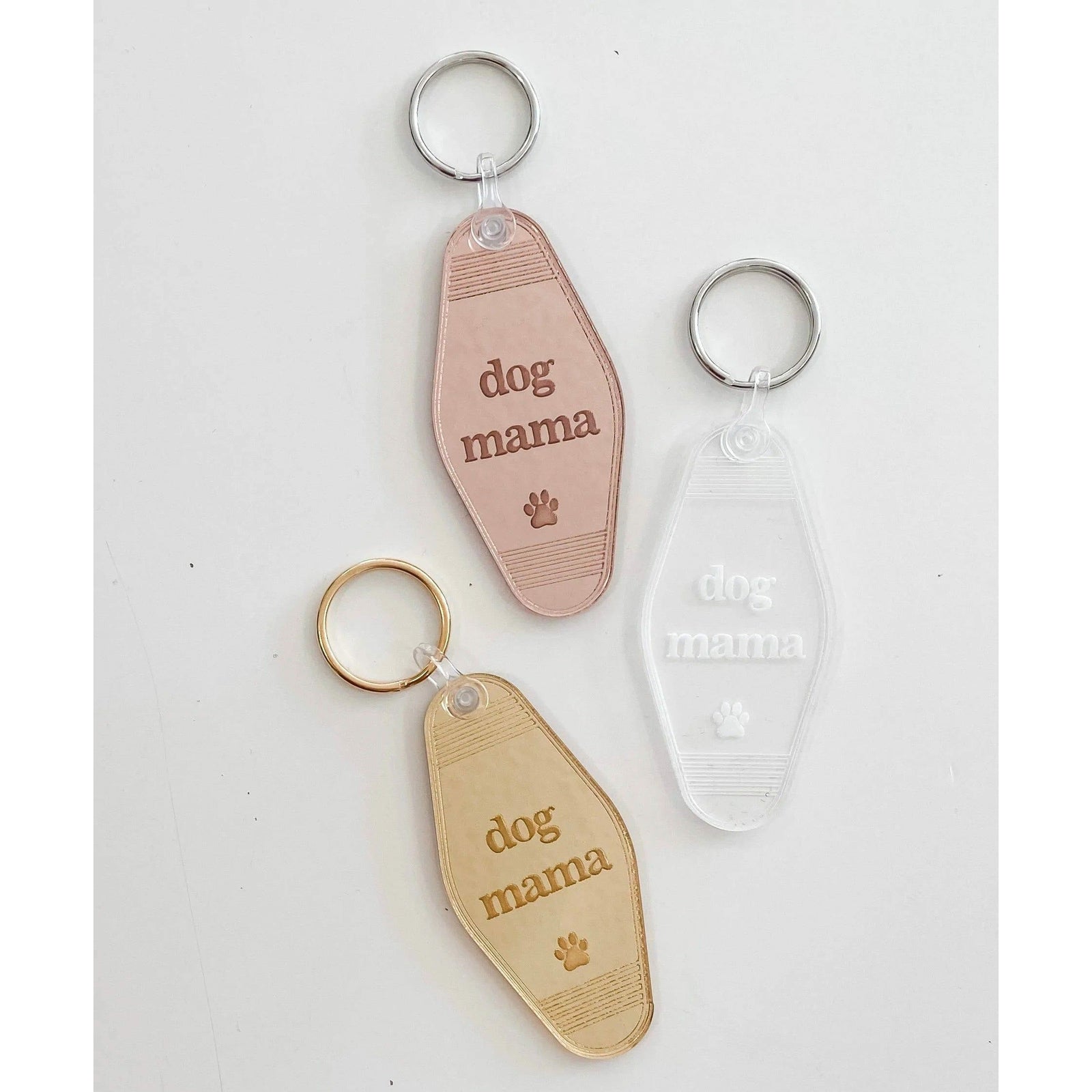 Blonde Ambition Dog Mama Keychain
