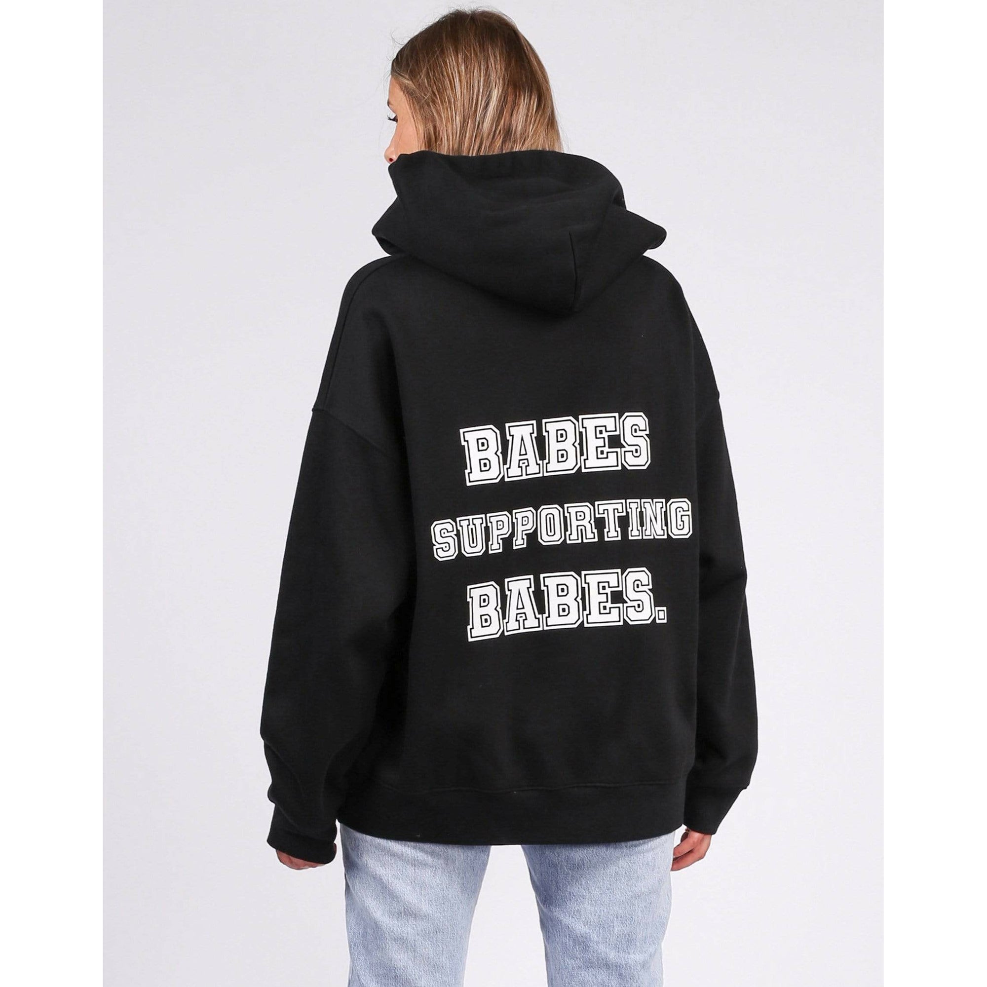 Brunette the Label Black / XS-S Brunette the Label Babes Supporting Babes Hoodie Black