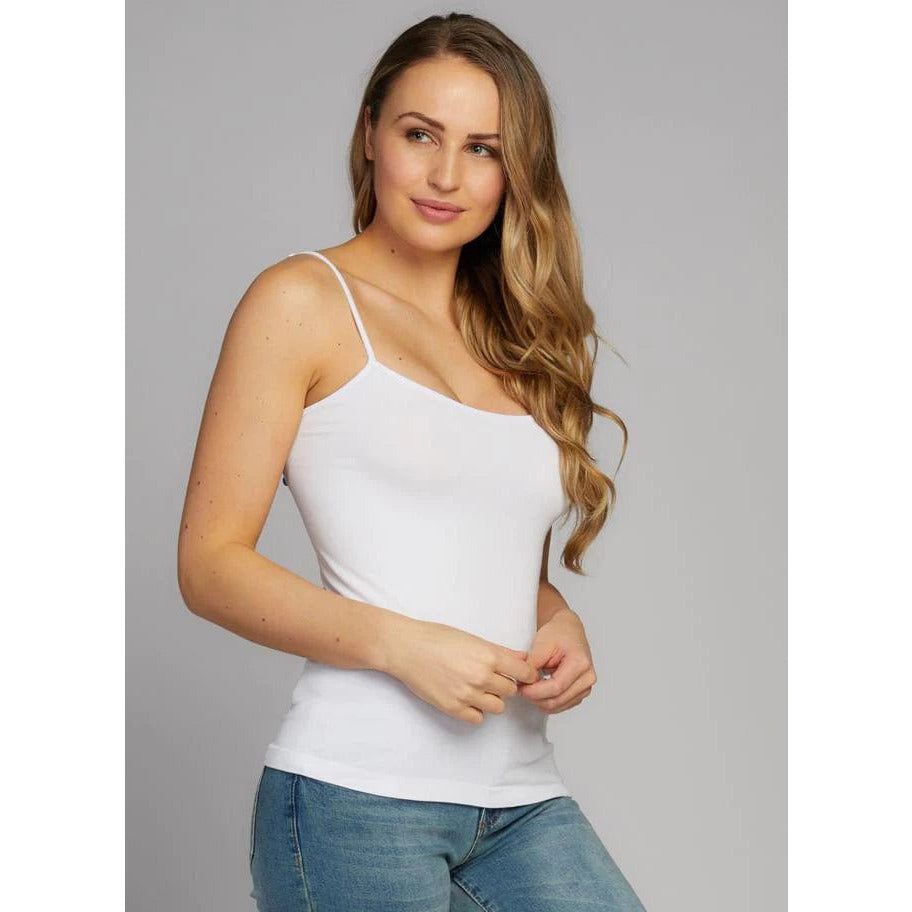 C'est Moi White C'est Moi Bamboo Short Cami