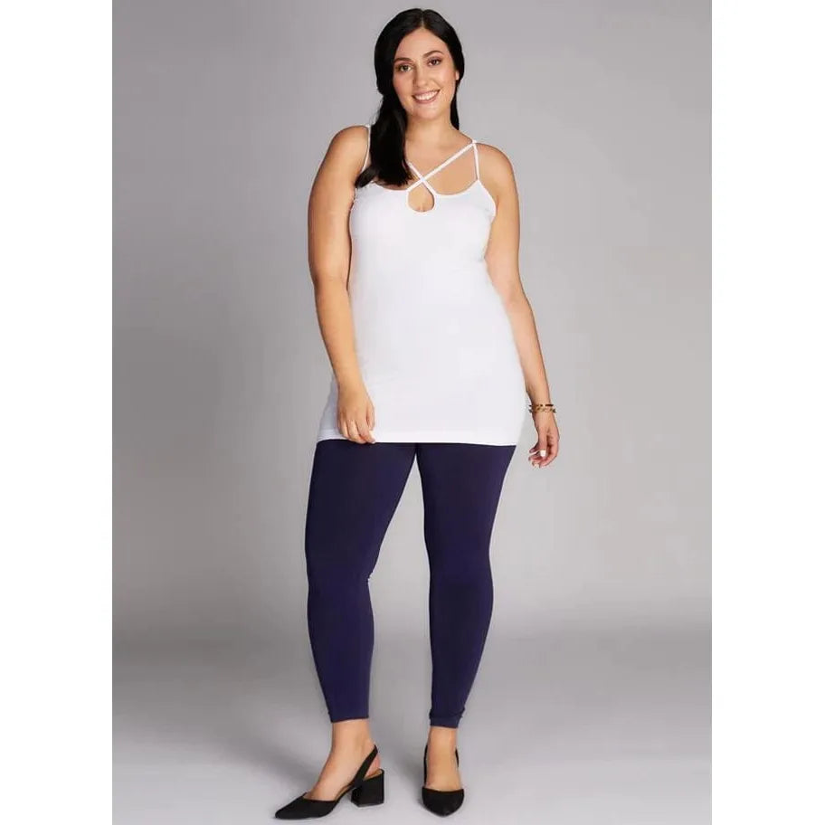 C'est Moi Navy C'est Moi Curvy Bamboo High Waist Leggings