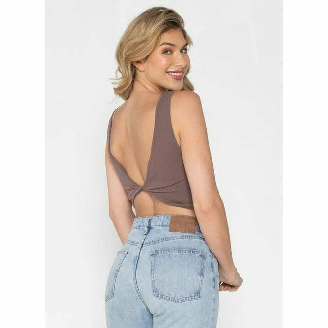 C'est Moi MOCHA C'est Moi Twist Back Reversible Top