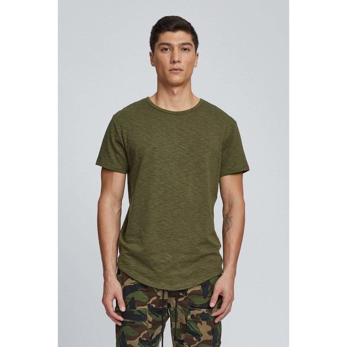 Kuwalla | Tee OLIVE / S Kuwalla Slub Hi-Lo Tee