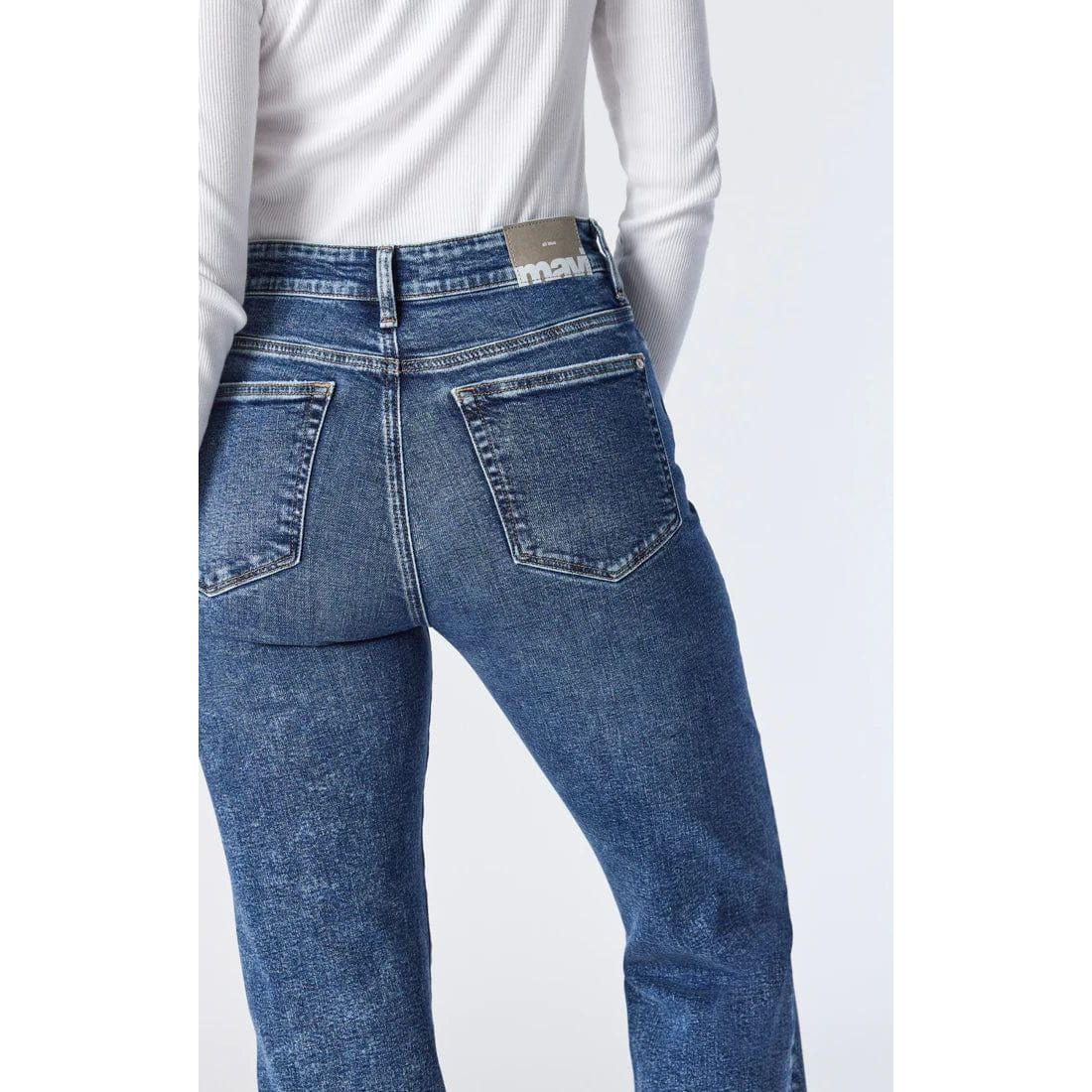 Mavi Jeans Mavi Barcelona Wide Leg Mid Ripped Recycle  Blue Denim