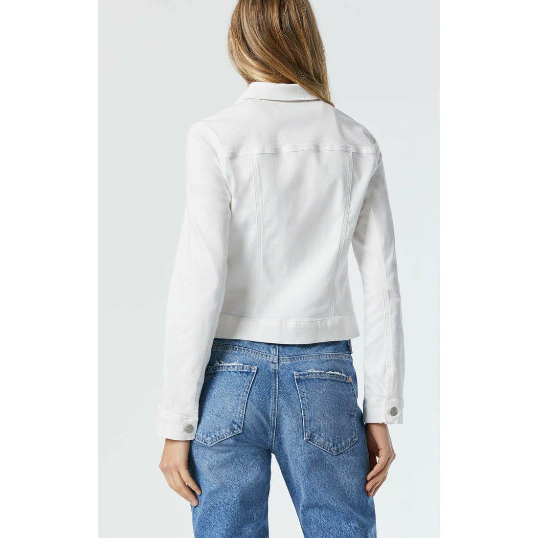 Mavi Samantha Double White Supersoft Jean Jacket features a slim fit and vintage-inspired design for effortless layering.