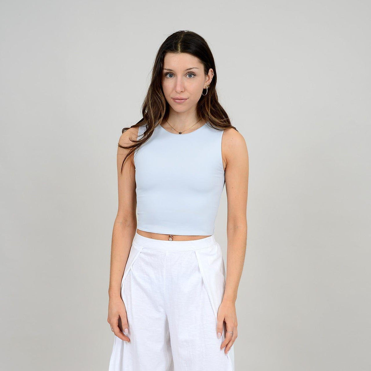 RD Blue Grey / XS Second Skin Roxanna Crew Neck Tank Top