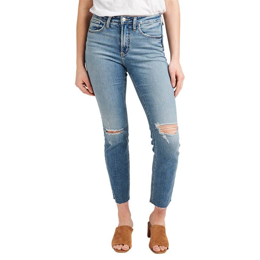 Silver Jeans Silver Most Wanted Straight Crop Jean
