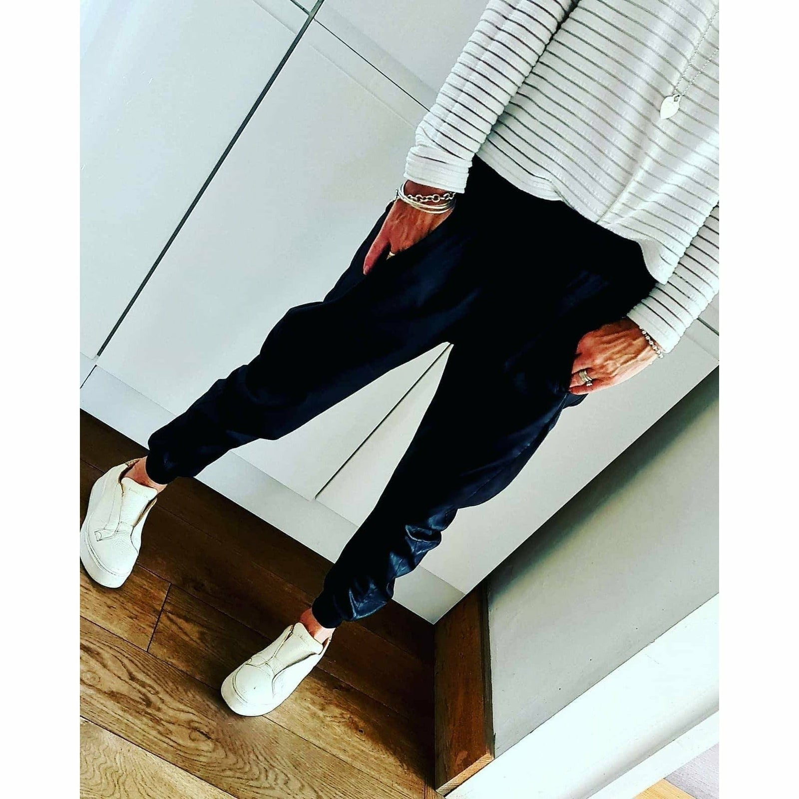 Suzy D Suzy D Vegan Leather Joggers