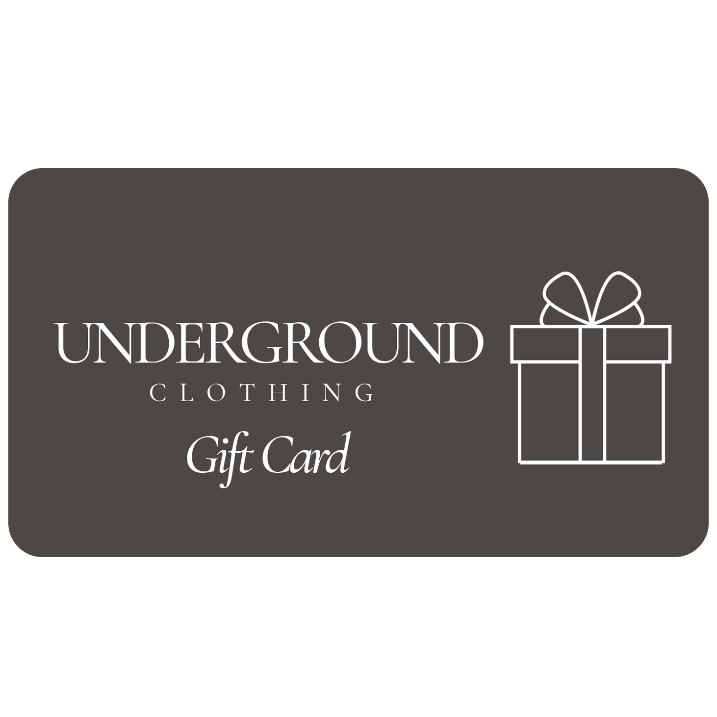 Underground Clothing $250.00 CAD Gift Card