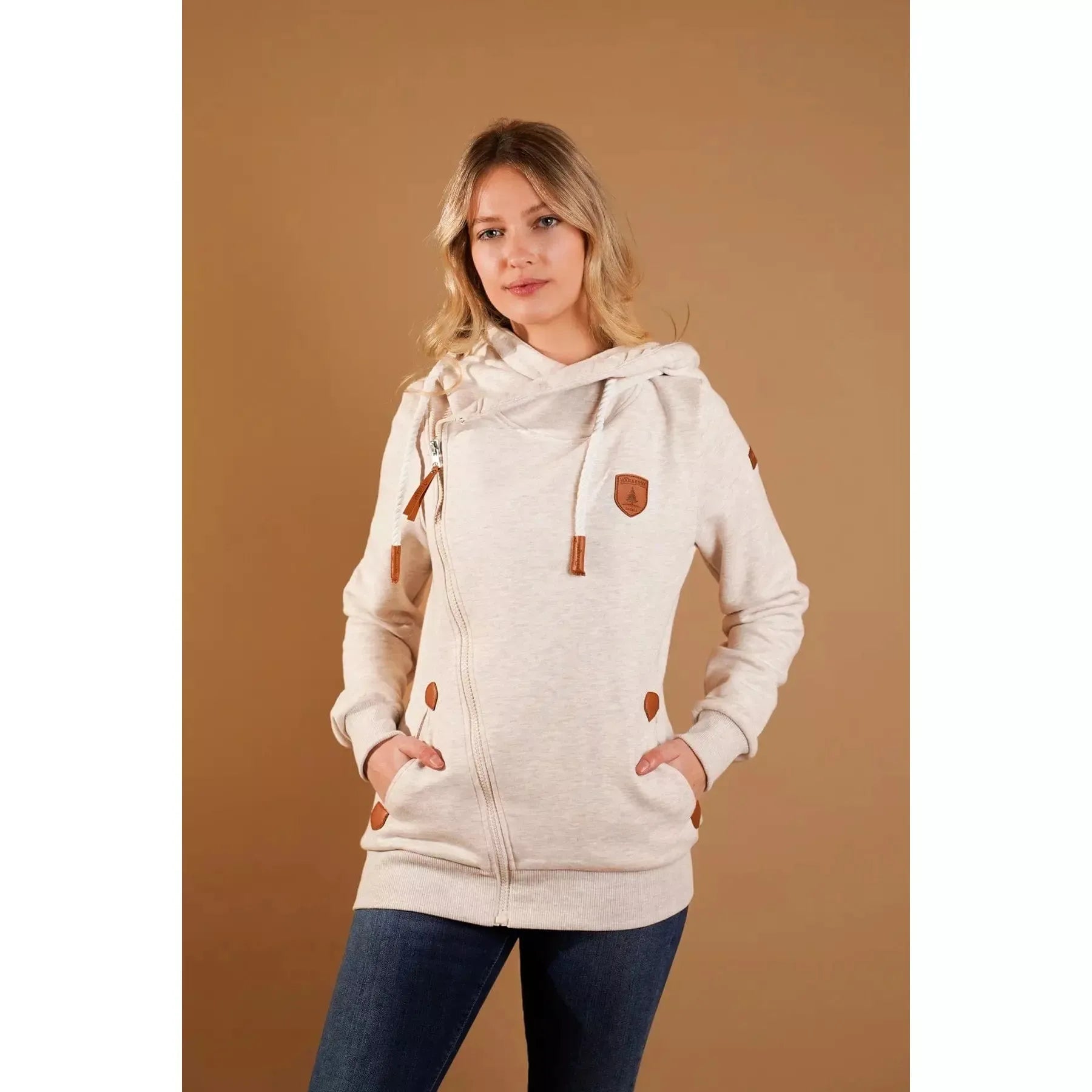 Wanakome Athena Hoodie heather oatmeal