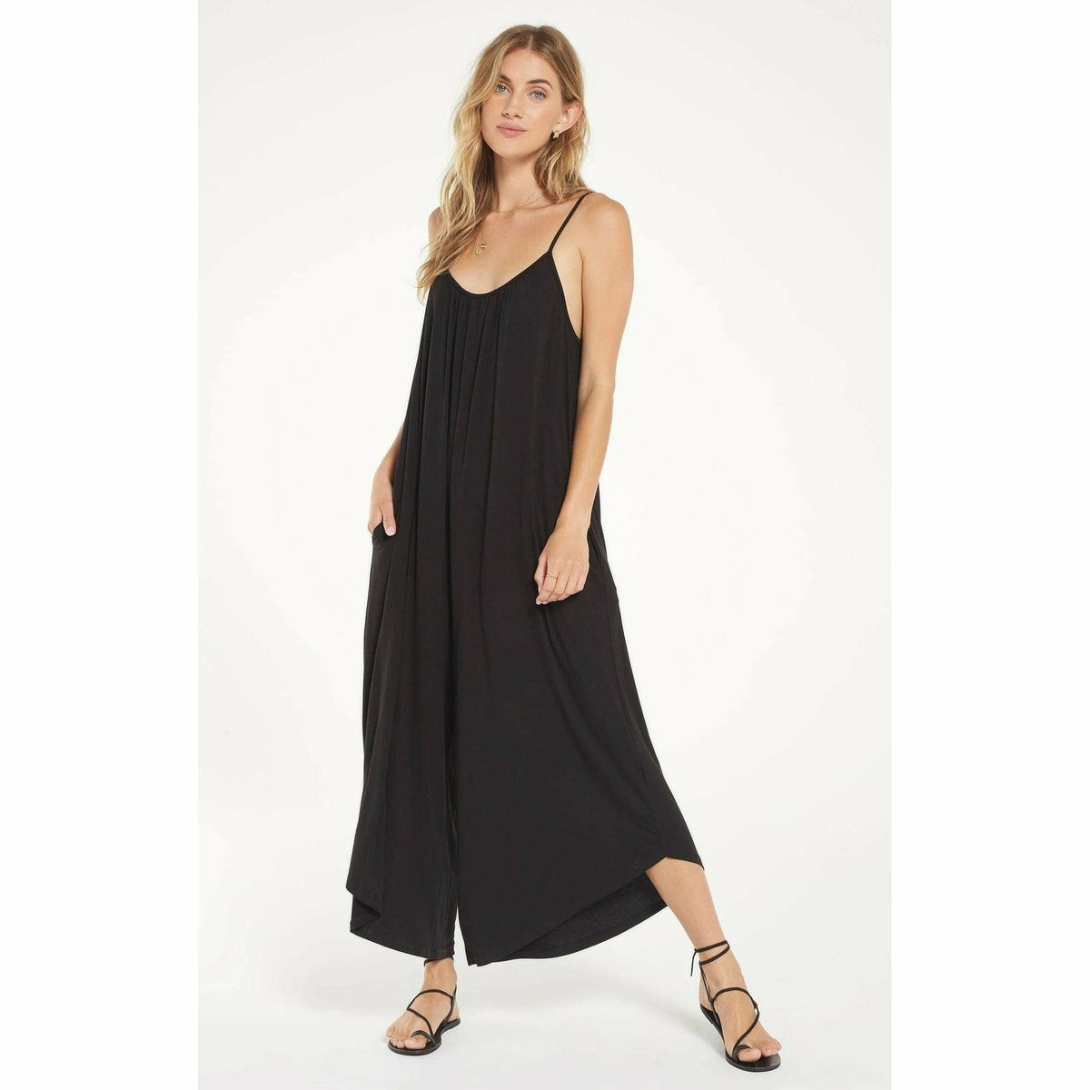 Z SUPPLY BLACK / XS Z Supply Flared Jumpsuit Black