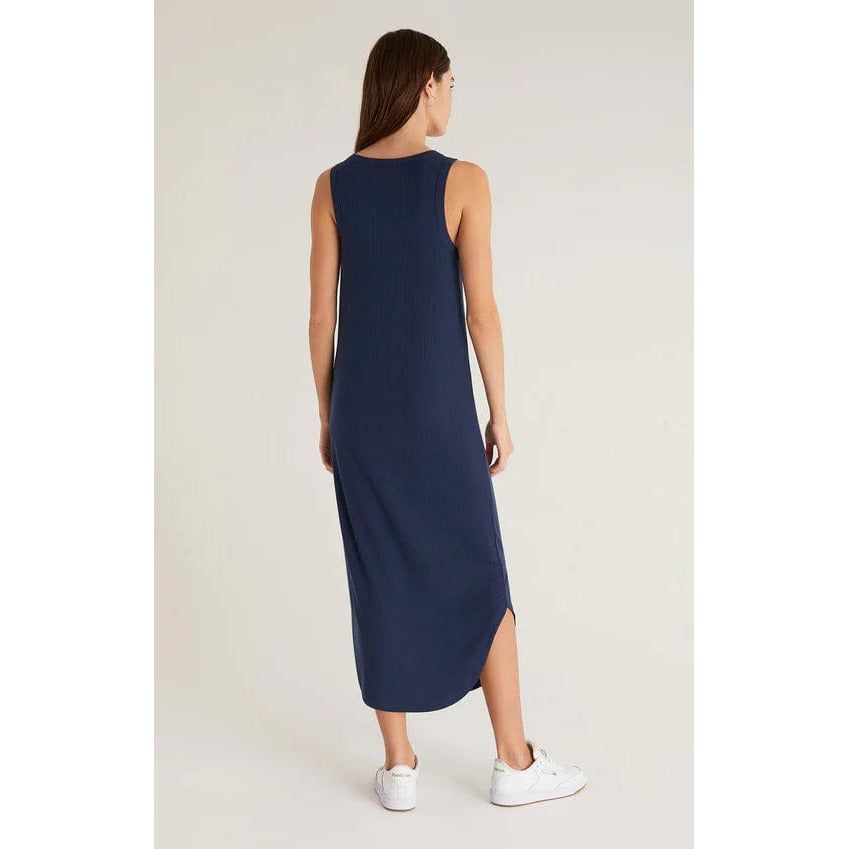 Sleeveless Rib Dress Navy - Women's Dresses